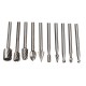 RB2 10pcs HSS Router Bit Burr For Dremel and Rotary Engraving Wood Working Tool