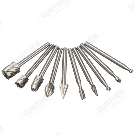 RB2 10pcs HSS Router Bit Burr For Dremel and Rotary Engraving Wood Working Tool RB2 10pcs HSS Router Bit Burr For Dremel and Rotary Engraving Wood Working Tool