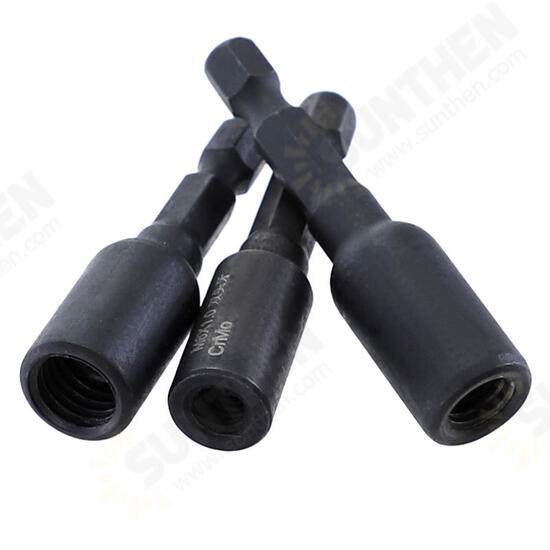 Self-Tapping Socket Adapter for 6mm/8mm/10mm Insert Nuts or Hanger Bolt Power Drill Tools 1/4 Inch Hex Shank Self-Tapping Socket Adapter for 6mm/8mm/10mm Insert Nuts or Hanger Bolt Power Drill Tools 1/4 Inch Hex Shank