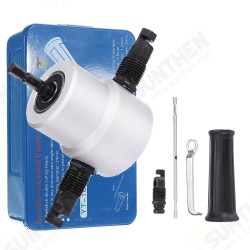 Silver 5Pcs YT-160A Double Head Metal Sheet Nibbler Cutter Drill Attachment with Wrench Cutting Blade Set for Electric Drill Silver 5Pcs YT-160A Double Head Metal Sheet Nibbler Cutter Drill Attachment with Wrench Cutting Blade Set for Electric Drill