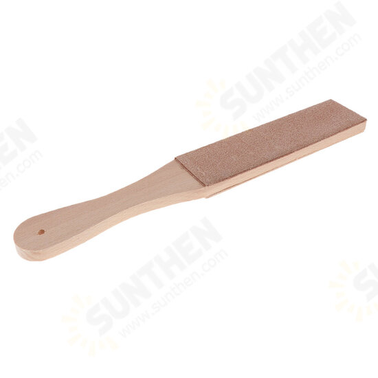 Dual Sided Leather Sharpening Wood Handle Strop Tool with Buffing Compounds for Chisels Tools Polishing Dual Sided Leather Sharpening Wood Handle Strop Tool with Buffing Compounds for Chisels Tools Polishing