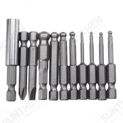 11pcs 50mm Magnetic Ball Screwdriver Bit H1.5/2/2.5/3/4/5/6/8 PH2 SL6 Screwdriver 11pcs 50mm Magnetic Ball Screwdriver Bit H1.5/2/2.5/3/4/5/6/8 PH2 SL6 Screwdriver