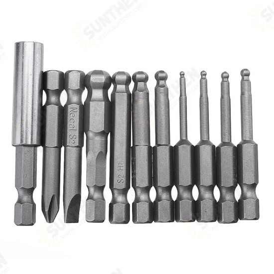 11pcs 50mm Magnetic Ball Screwdriver Bit H1.5/2/2.5/3/4/5/6/8 PH2 SL6 Screwdriver 11pcs 50mm Magnetic Ball Screwdriver Bit H1.5/2/2.5/3/4/5/6/8 PH2 SL6 Screwdriver