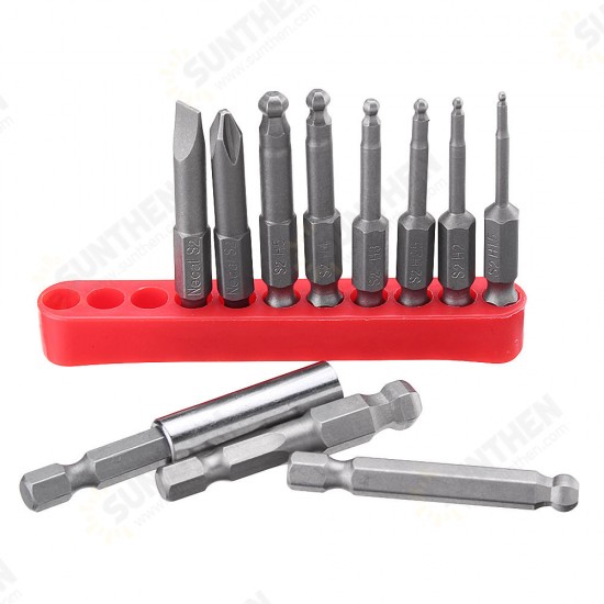 11pcs 50mm Magnetic Ball Screwdriver Bit H1.5/2/2.5/3/4/5/6/8 PH2 SL6 Screwdriver 11pcs 50mm Magnetic Ball Screwdriver Bit H1.5/2/2.5/3/4/5/6/8 PH2 SL6 Screwdriver
