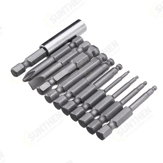 11pcs 50mm Magnetic Ball Screwdriver Bit H1.5/2/2.5/3/4/5/6/8 PH2 SL6 Screwdriver 11pcs 50mm Magnetic Ball Screwdriver Bit H1.5/2/2.5/3/4/5/6/8 PH2 SL6 Screwdriver