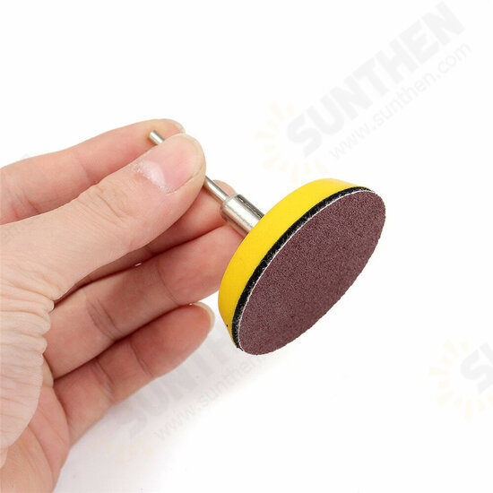 BG0300 2 Inch 50mm Hook and Loop Sanding Pad 3mm Shank with 60pcs Sandpaper BG0300 2 Inch 50mm Hook and Loop Sanding Pad 3mm Shank with 60pcs Sandpaper