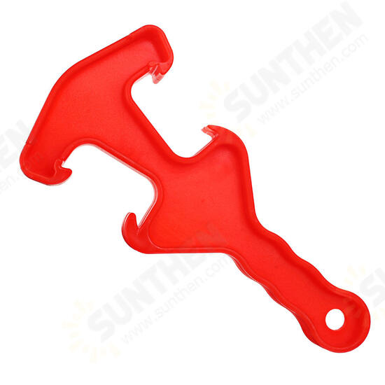 Pail Opener Double-end Plastic Bucket Paint Barrel Can Lid Opener Wrench Tool Red Pail Opener Double-end Plastic Bucket Paint Barrel Can Lid Opener Wrench Tool Red
