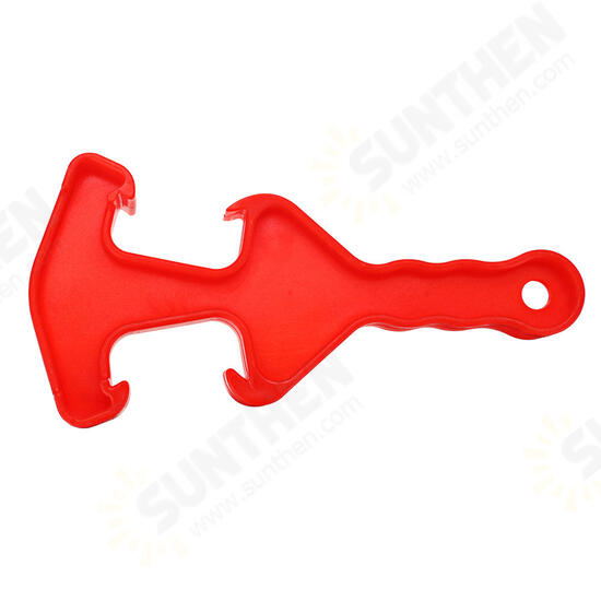 Pail Opener Double-end Plastic Bucket Paint Barrel Can Lid Opener Wrench Tool Red Pail Opener Double-end Plastic Bucket Paint Barrel Can Lid Opener Wrench Tool Red