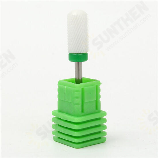 Electric Nail Grinding Head Drill Bit Ceramic Round White Nail Drill Bit