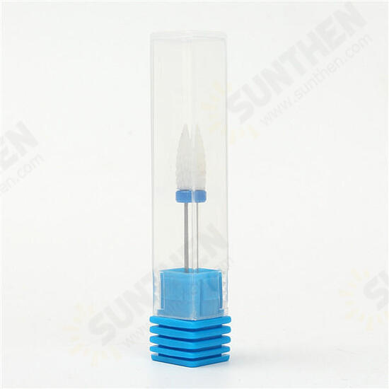 Electric Nail Grinding Head Drill Bit Ceramic Round White Nail Drill Bit