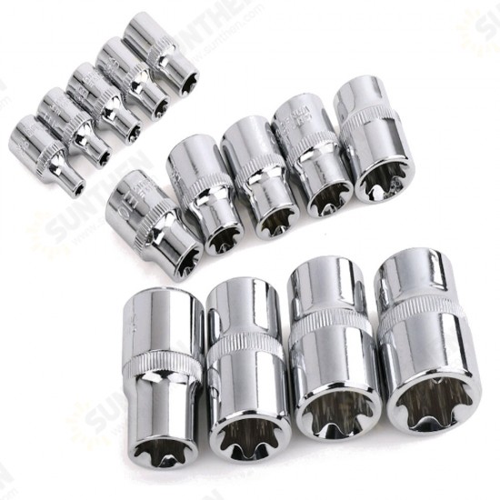 14pcs Chrome-Vanadium Steel Multifunctionl Ratchet Wrench Sockets Kit For Use in Impact Drivers And Wrenches