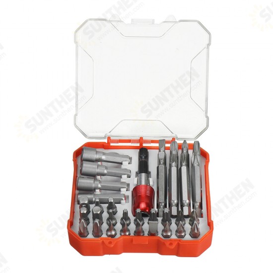 34Pcs 6.35mm Shank Multi-function Combination Chromium Vanadium Screwdriver Sleeve Set