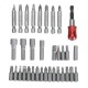 34Pcs 6.35mm Shank Multi-function Combination Chromium Vanadium Screwdriver Sleeve Set