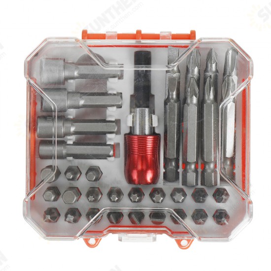 34Pcs 6.35mm Shank Multi-function Combination Chromium Vanadium Screwdriver Sleeve Set