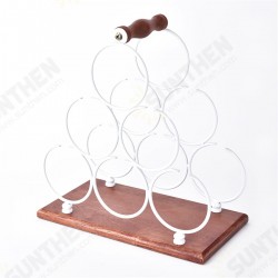 Iron 6 Bottles Rack Shelf Storage Holder Organizer Stand Display Tabletop Iron 6 Bottles Rack Shelf Storage Holder Organizer Stand Display Tabletop