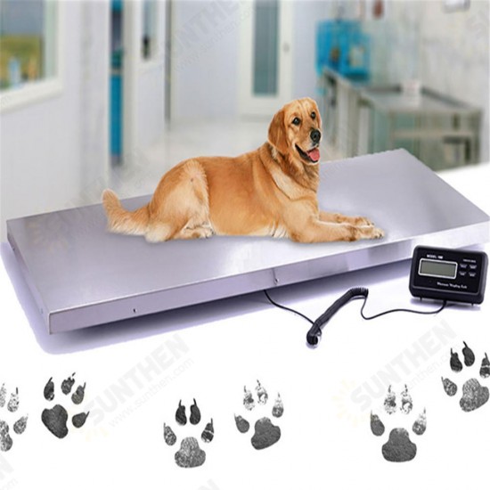 LCD Digital Stainless Steel Waterproof Animal/Parcel Platform Scale For Dog Goat Livestock Vet LCD Digital Stainless Steel Waterproof Animal/Parcel Platform Scale For Dog Goat Livestock Vet