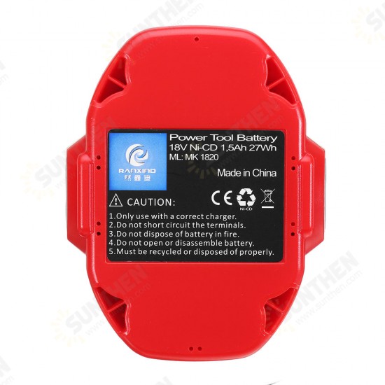 MAK-18 18V NI-Cd 1.3/1.5/2.0ah Battery Power Tool Replacement Battery for Makita 1822 1823 1834 MAK-18 18V NI-Cd 1.3/1.5/2.0ah Battery Power Tool Replacement Battery for Makita 1822 1823 1834