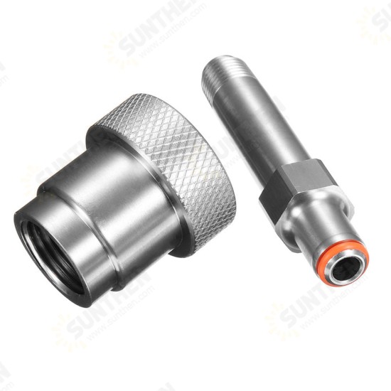 MNPT SCBA Firefighting SS-CGA 347 Kit 1/4 Inch MNPT Hand Tight Nut And 3 Inch Nipple MNPT SCBA Firefighting SS-CGA 347 Kit 1/4 Inch MNPT Hand Tight Nut And 3 Inch Nipple