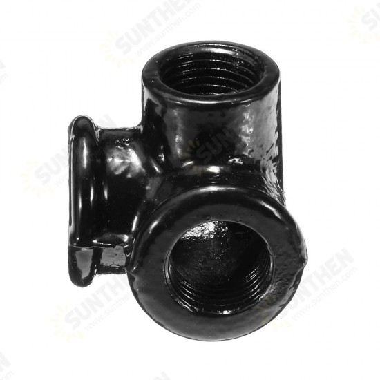 3/4 Inch Side Outlet Malleable Iron Elbow 90 Threaded Cross Pipes Fittings Connector