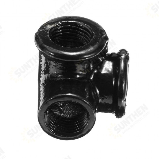 3/4 Inch Side Outlet Malleable Iron Elbow 90 Threaded Cross Pipes Fittings Connector