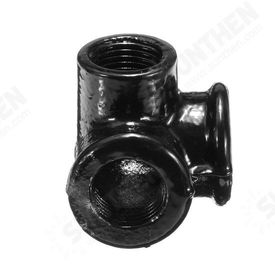 3/4 Inch Side Outlet Malleable Iron Elbow 90 Threaded Cross Pipes Fittings Connector