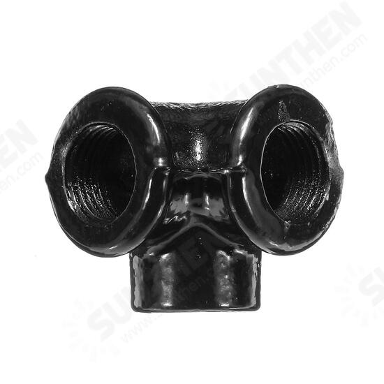 3/4 Inch Side Outlet Malleable Iron Elbow 90 Threaded Cross Pipes Fittings Connector