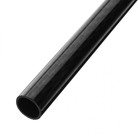 500mm*12mm*10mm Black Carbon Fiber Tube Roll Wrapped Tube for Multicopter