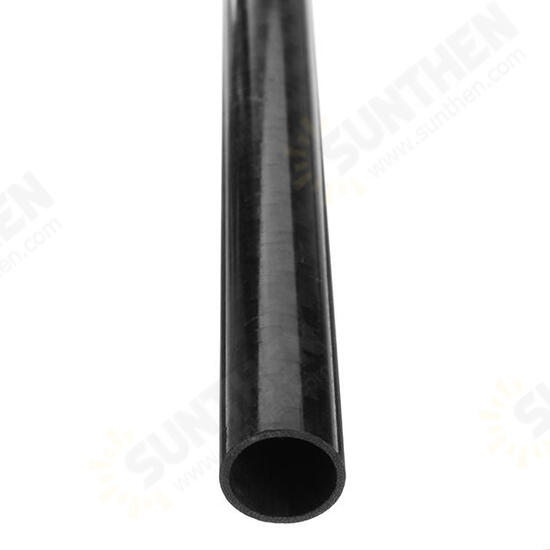 500mm*12mm*10mm Black Carbon Fiber Tube Roll Wrapped Tube for Multicopter