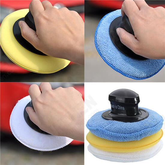 Microfiber Foam Sponge Polish Wax Applicator Pad Set with Handle Microfiber Foam Sponge Polish Wax Applicator Pad Set with Handle