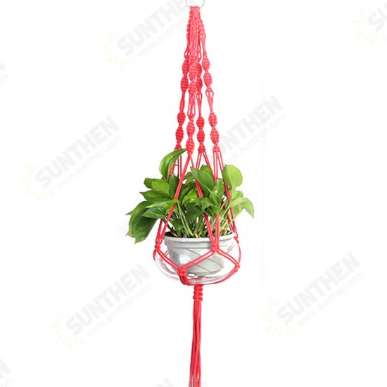 Nylon Rope Tassel Flower Pot Hanging Basket Net Knotted Rope Plant Holder Nylon Rope Tassel Flower Pot Hanging Basket Net Knotted Rope Plant Holder