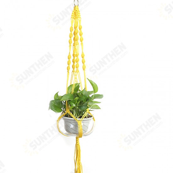 Nylon Rope Tassel Flower Pot Hanging Basket Net Knotted Rope Plant Holder Nylon Rope Tassel Flower Pot Hanging Basket Net Knotted Rope Plant Holder
