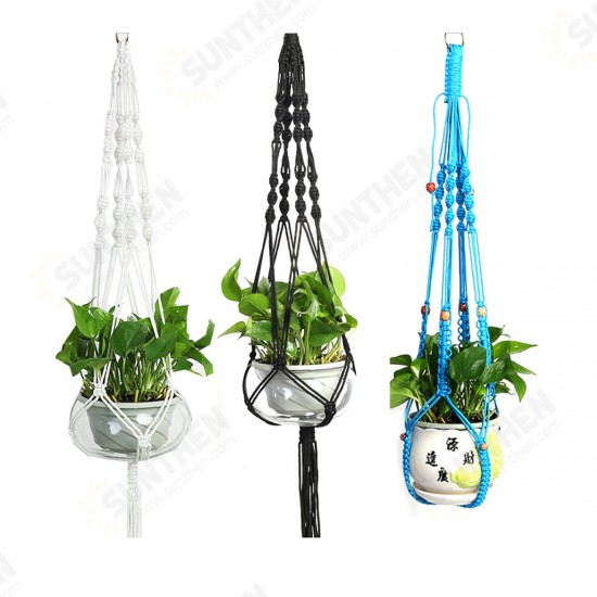 Nylon Rope Tassel Flower Pot Hanging Basket Net Knotted Rope Plant Holder Nylon Rope Tassel Flower Pot Hanging Basket Net Knotted Rope Plant Holder
