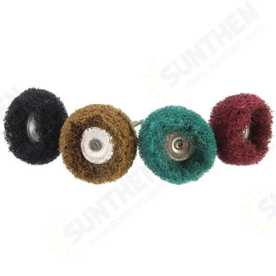 Polishers Buffers Abrasive 3mm Shank Scouring Pad Grinding Head Fits For Dremel