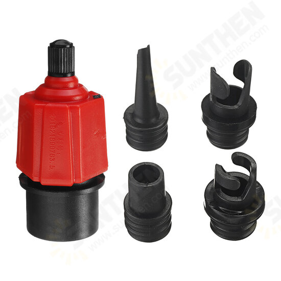 Pump Adaptor Air Valve Adapter w/ 4pcs Air Faucets For Surf Paddle Board Dinghy Canoe Inflatable Boat