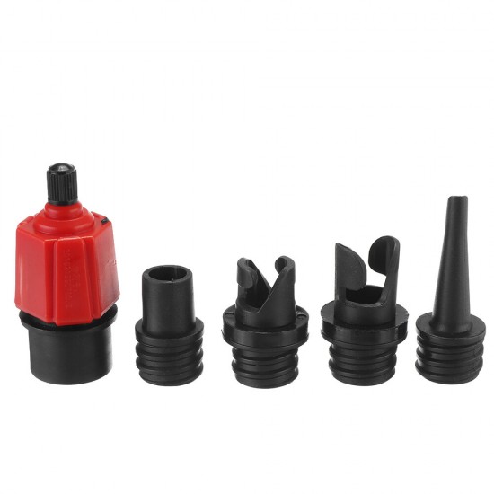 Pump Adaptor Air Valve Adapter w/ 4pcs Air Faucets For Surf Paddle Board Dinghy Canoe Inflatable Boat