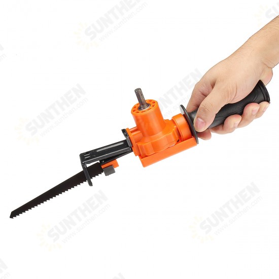 Reciprocating Saw Attachment Adapter Metal Cutting Tools Electric Drill Attachment 2 Blades