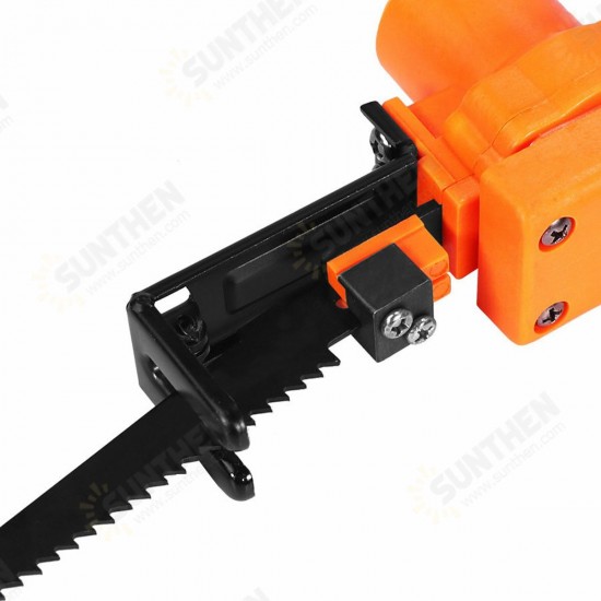 Reciprocating Saw Attachment Adapter Metal Cutting Tools Electric Drill Attachment 2 Blades