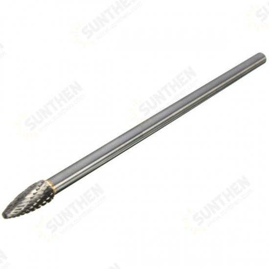 Rotary Burr 1/4 Inch Shank 6 Inch Long Carbide Cutter CNC Engraving Bit For Dremel