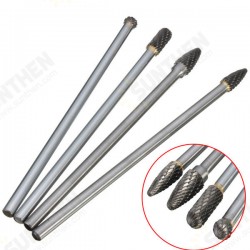 Rotary Burr 1/4 Inch Shank 6 Inch Long Carbide Cutter CNC Engraving Bit For Dremel Rotary Burr 1/4 Inch Shank 6 Inch Long Carbide Cutter CNC Engraving Bit For Dremel