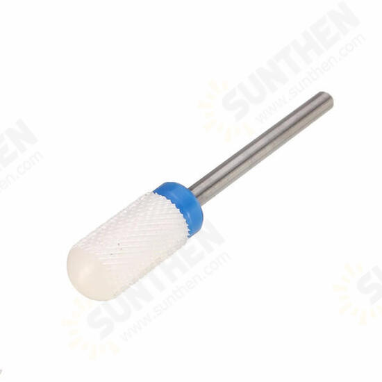 Round White Nails Drill Bits Electric Nail Grinding Machine Head Ceramic Mounted Point Polish Tool