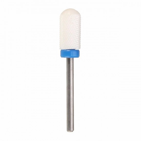 Round White Nails Drill Bits Electric Nail Grinding Machine Head Ceramic Mounted Point Polish Tool