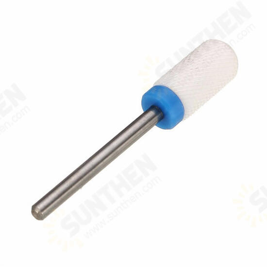 Round White Nails Drill Bits Electric Nail Grinding Machine Head Ceramic Mounted Point Polish Tool