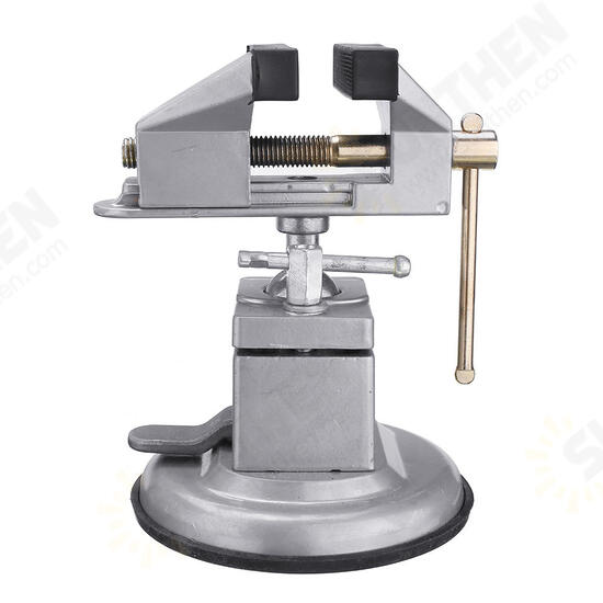 Sucktion Type Round/Flat Aluminum 360 Clamp-on Table Vise Bench Grinder Holder Electric Drill Universal Rotating Pliers Tool