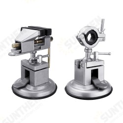 Sucktion Type Round/Flat Aluminum 360 Clamp-on Table Vise Bench Grinder Holder Electric Drill Universal Rotating Pliers Tool Sucktion Type Round/Flat Aluminum 360 Clamp-on Table Vise Bench Grinder Holder Electric Drill Universal Rotating Pliers Tool