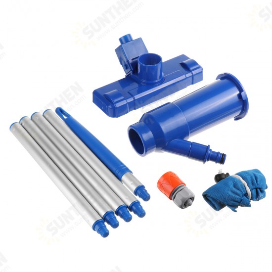 Swimming Pool Vacuum Cleaning Tool Set Suction Head Kit 5-section Bar With Bottom Brush Swimming Pool Vacuum Cleaning Tool Set Suction Head Kit 5-section Bar With Bottom Brush