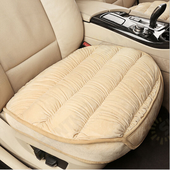 Universal Car Front Seat Cover Soft Plush Breathable Pads Winter Chair Cushion