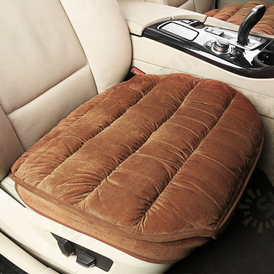 Universal Car Front Seat Cover Soft Plush Breathable Pads Winter Chair Cushion