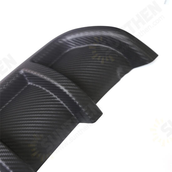 Universal Matte Carbon Fiber Board Car Rear Shark Fin Style Curved Protector Bumper Lip Diffuser Universal Matte Carbon Fiber Board Car Rear Shark Fin Style Curved Protector Bumper Lip Diffuser