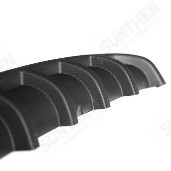 Universal Matte Carbon Fiber Board Car Rear Shark Fin Style Curved Protector Bumper Lip Diffuser Universal Matte Carbon Fiber Board Car Rear Shark Fin Style Curved Protector Bumper Lip Diffuser