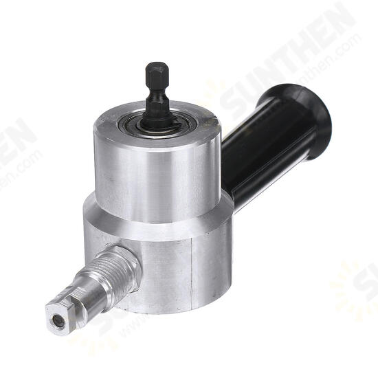 Upgraded 160A Double Head Metal Sheet Nibbler Cutter 360 Degree Adjustable Drill Cutting Tool